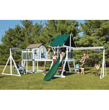 white swing set