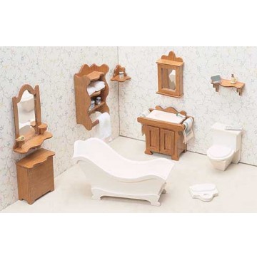 Wood Dollhouse Furniture Kit - The Bathroom Furniture - 7204-Bathroom-360x365.jpg