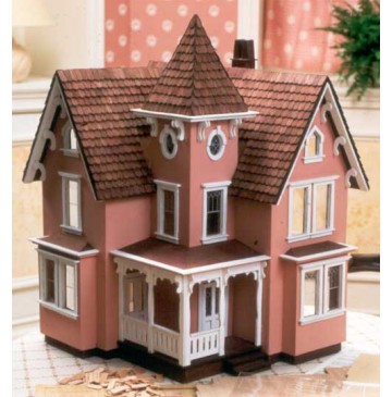 The Fairfield 1/2 Inch Scale Wood Dollhouse Kit by Greenleaf - 8015-Fairfield-Painted-F-360x365.jpg