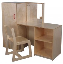 Strictly For Kids Mainstream School Age Vanity Set, 53''w x 18''d x 45''h (Preschool shown) (Chair sold seperately)