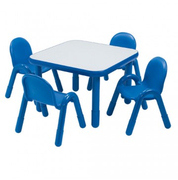 Angeles Baseline Square Table & 4 Chair Set - Blue - White-Table-Blue-Chairs-360x365.jpg
