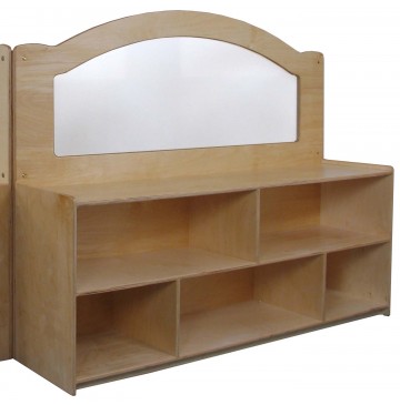 Mainstream Wave Design Room Divider w/24''h Storage w/2 Shelves & Dividers, 60"w x 15-3/4"d x 52"h - sf3233_60wvrmdiv24str-360x365.jpg