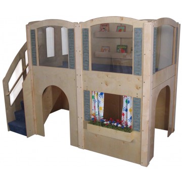 Strictly For Kids Mainstream Preschool Expedition 15 Wave Loft with Beige Carpeting & Steps on Left, 122''w x 65''d x 92''h overall, 52''h deck (Blue carpet shown) - sf5060pl_exp15wavleft-bl-360x365.jpg