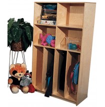 Maple School Age Divided Lockers for 4, 30''w x 15''d x 60''h (Mainstream shown)