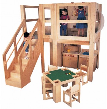 Strictly For Kids Mainstream Explorer 5 Preschool Loft, 96''w x 48''d x 52''h deck, Beige Carpet, Steps Left (Loft only, furniture not included) - sfk5046_stdpsexplr5-l-360x365.jpg