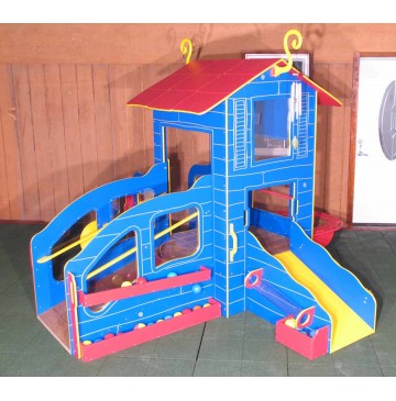 Strictly For Kids Infant-Toddler Cottage Playstation 4 Outdoor Playground, Bright - sfpg465b_cottplaysta4-1-360x365.jpg